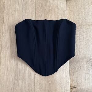 Edikted Corset Top Strapless Boned Size S Black